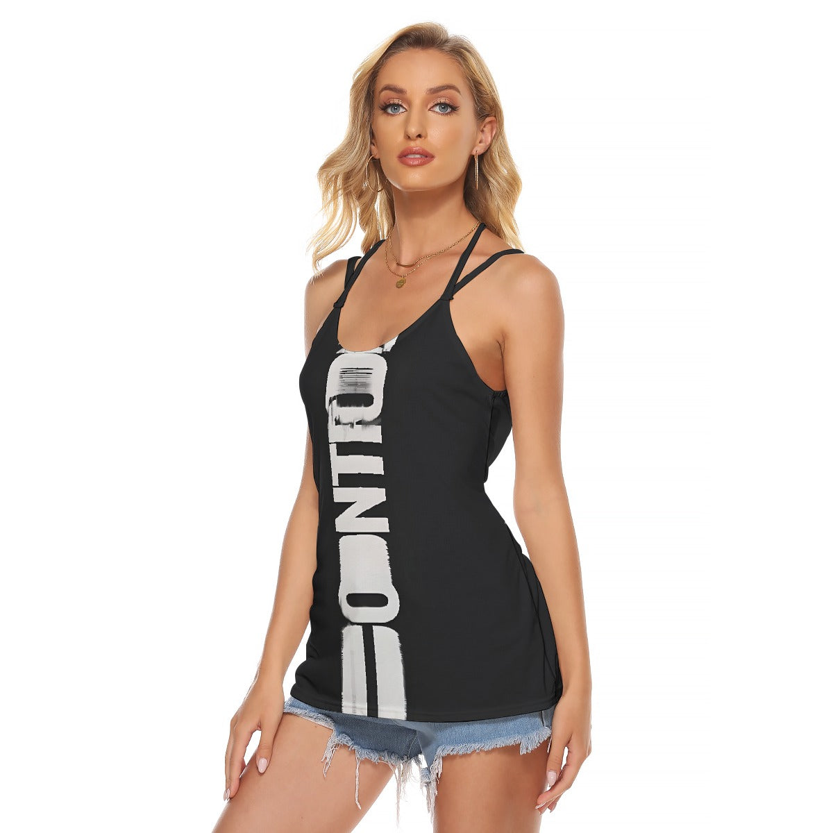 All-Over Print Women's Halter Top With Backless