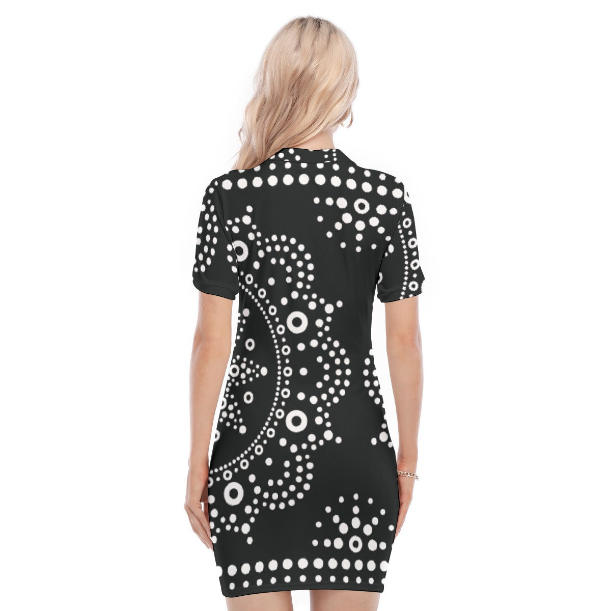 All-Over Print Women's Polo Collar Dress