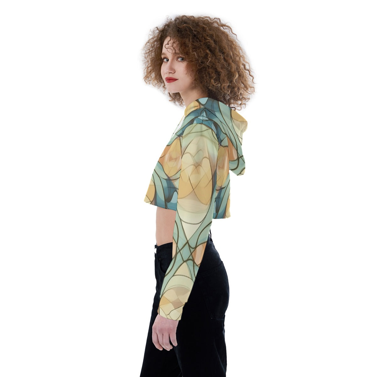 All-Over Print Women's Crop Top Hoodie