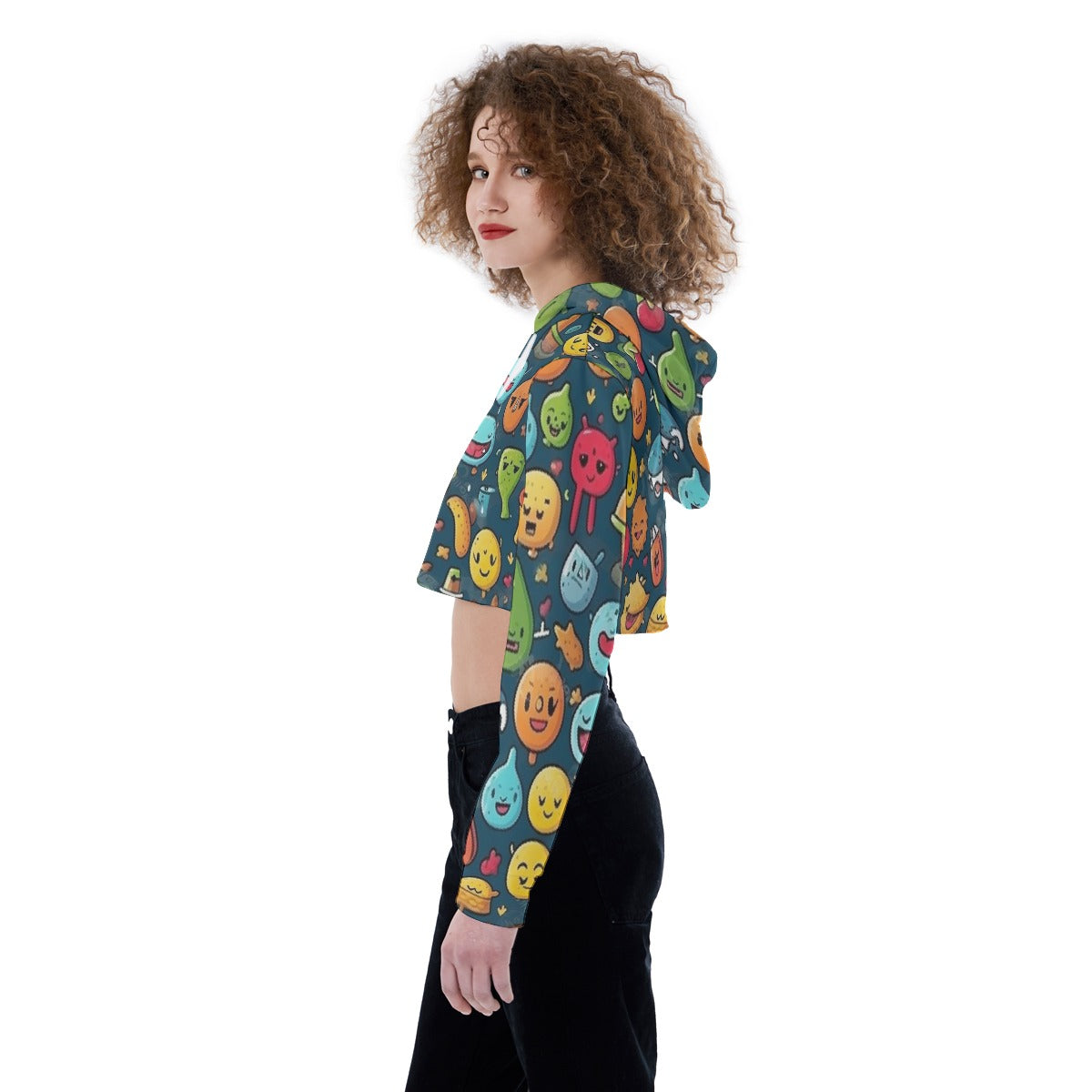 All-Over Print Women's Crop Top Hoodie