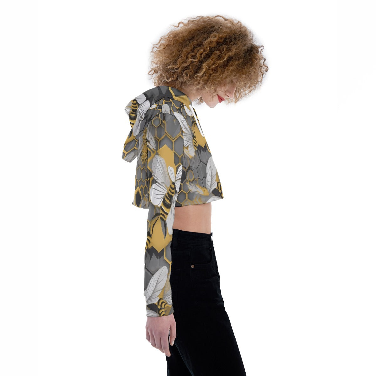 All-Over Print Women's Crop Top Hoodie