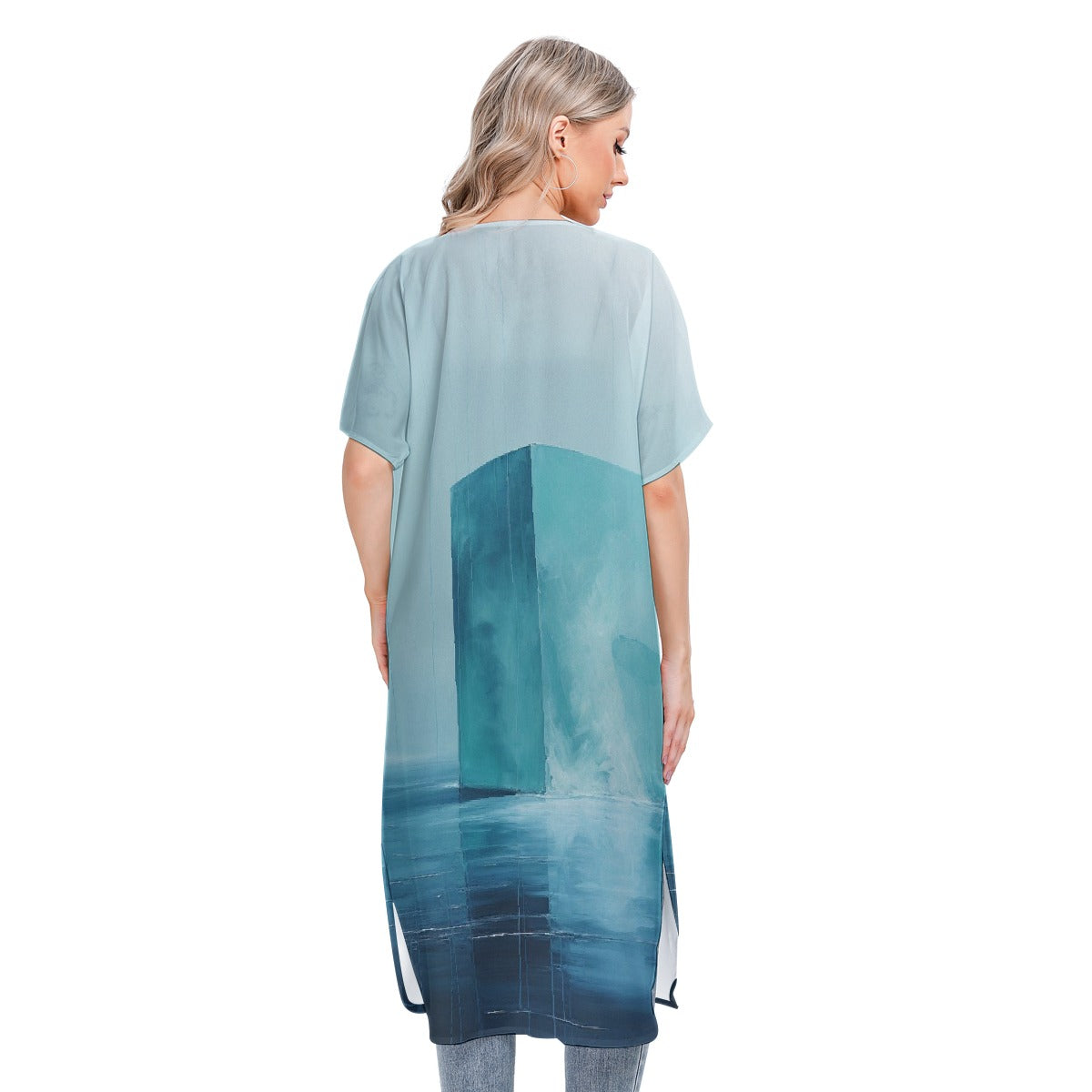 All-Over Print Women's Short Sleeve Cardigan