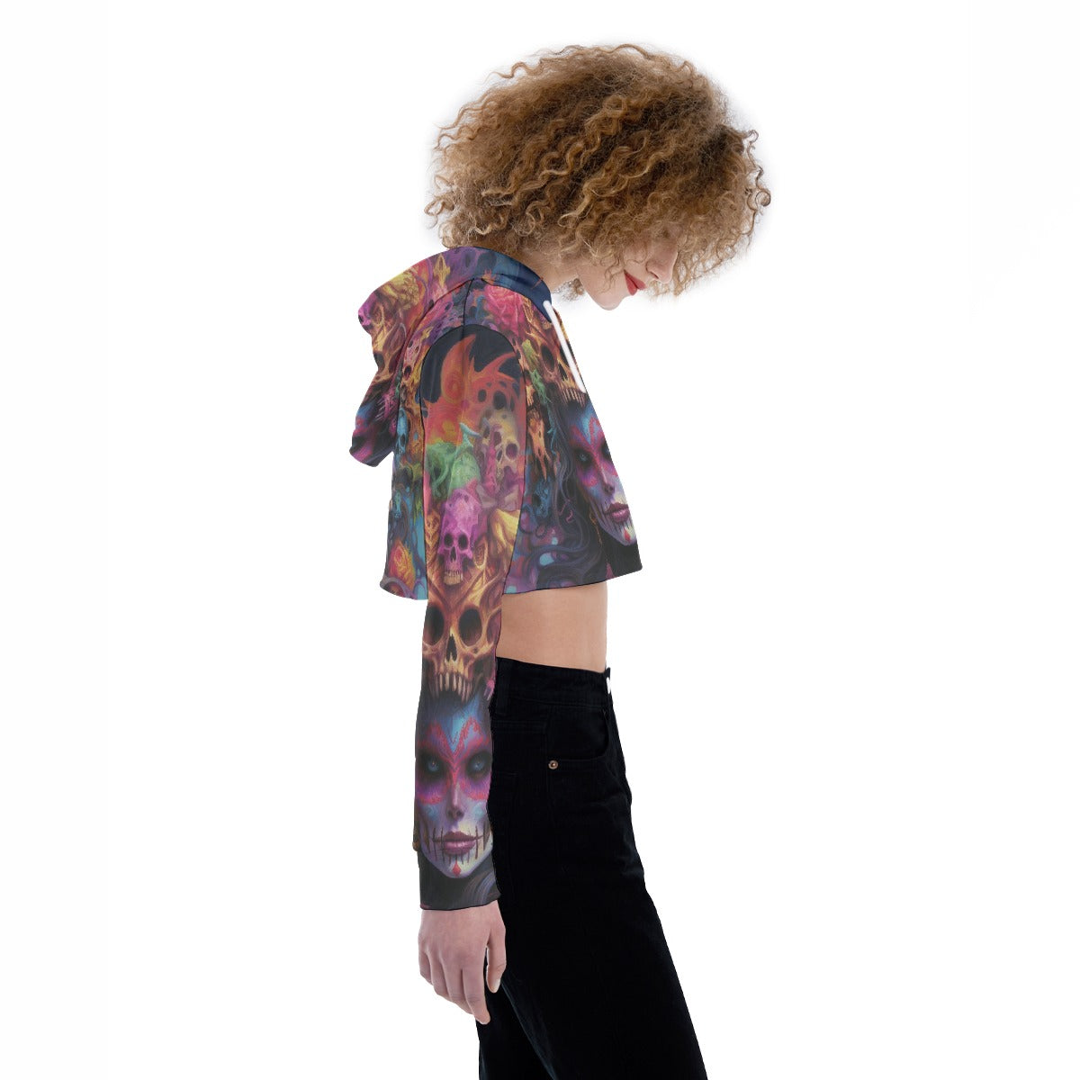 All-Over Print Women's Crop Top Hoodie