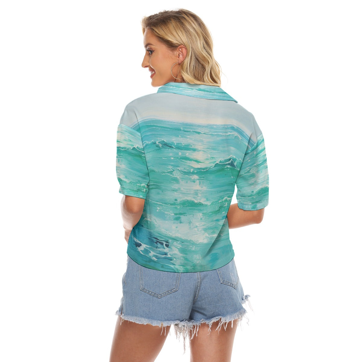 All-Over Print Women's V-neck Shirts