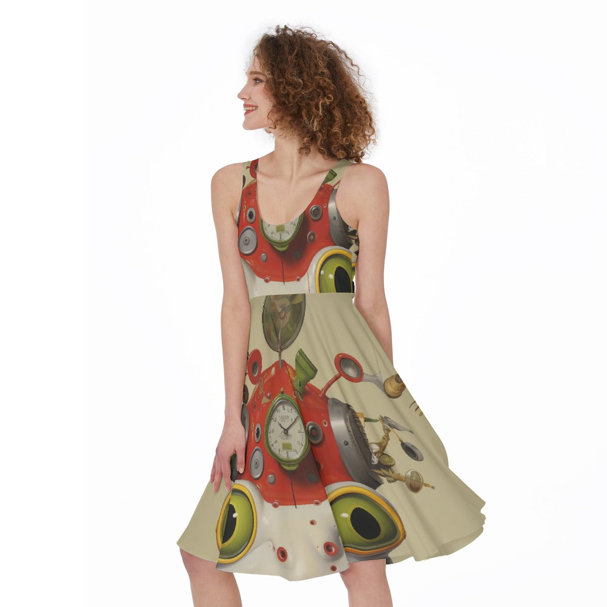 All-Over Print Women's Sleeveless Dress
