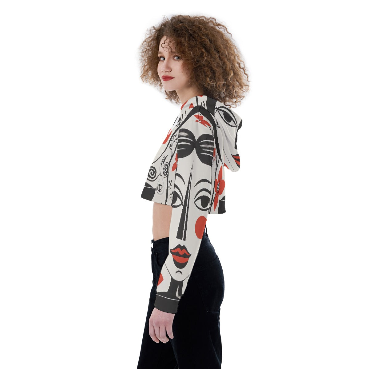 All-Over Print Women's Crop Top Hoodie