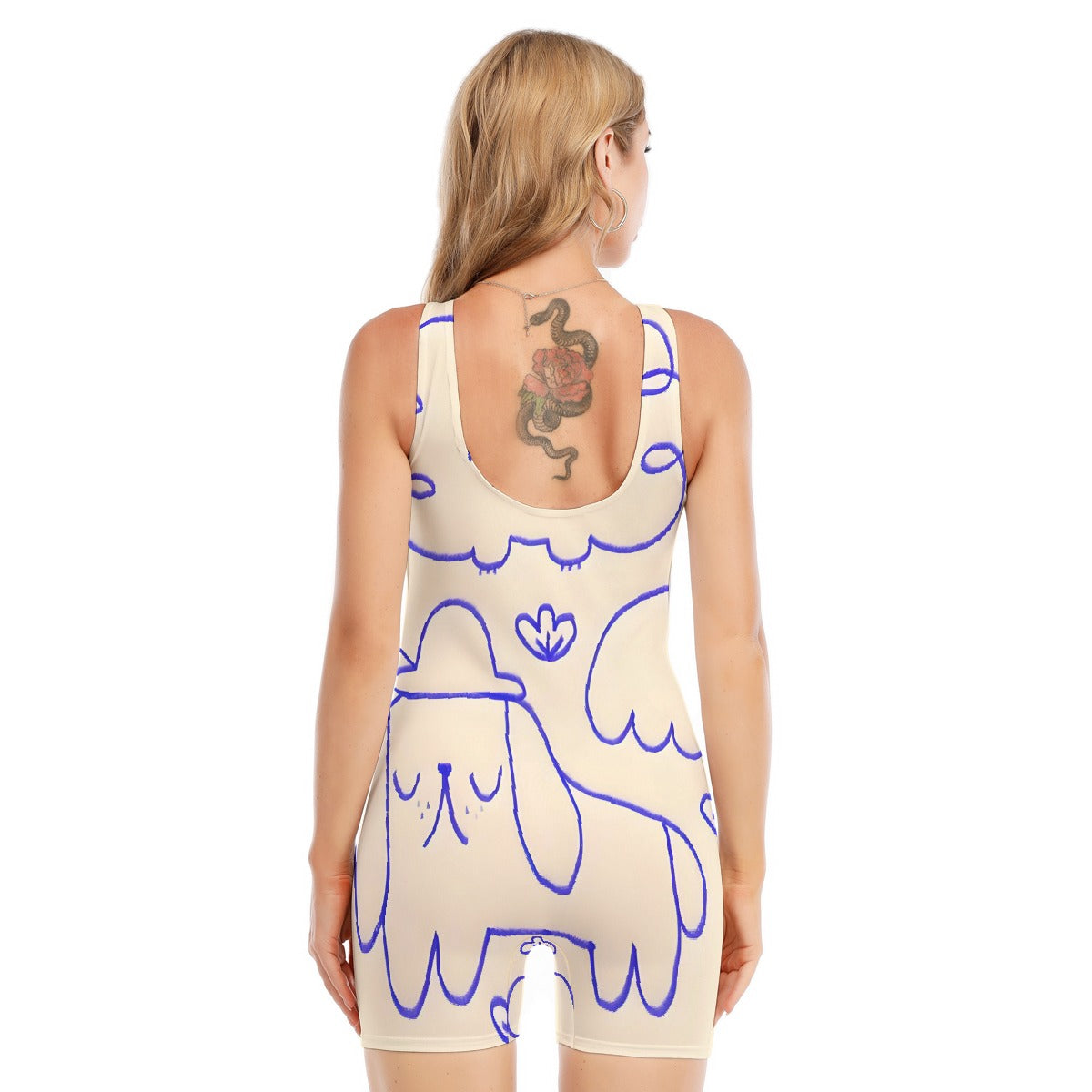 All-Over Print Women's Sleeveless One-piece Swimsuit