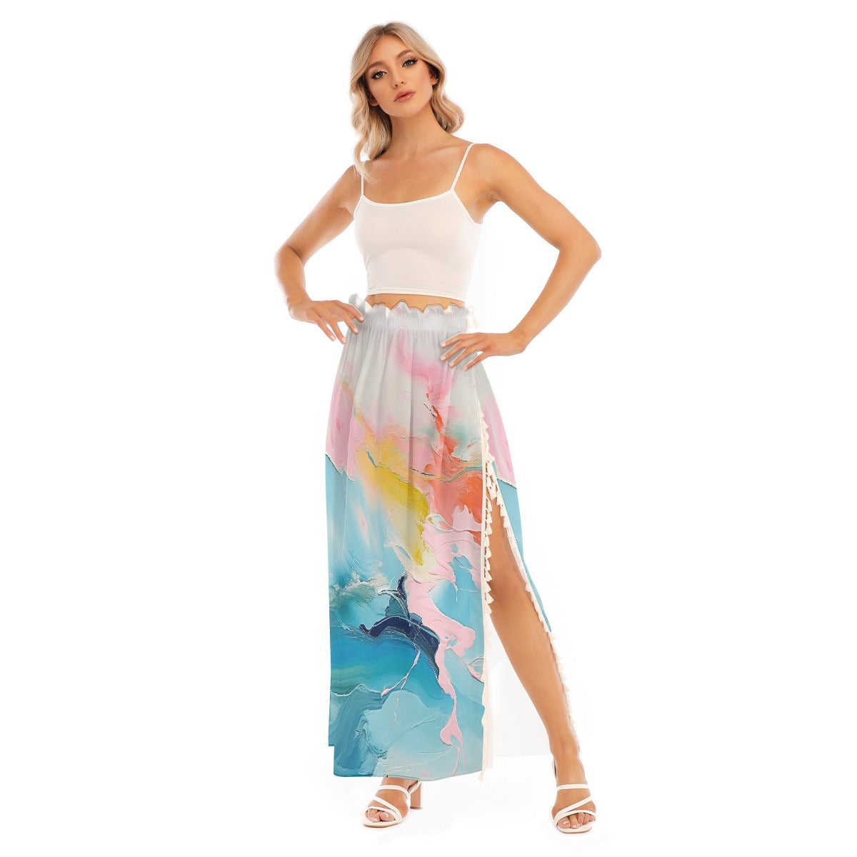 All-Over Print Women's Side Split Skirt