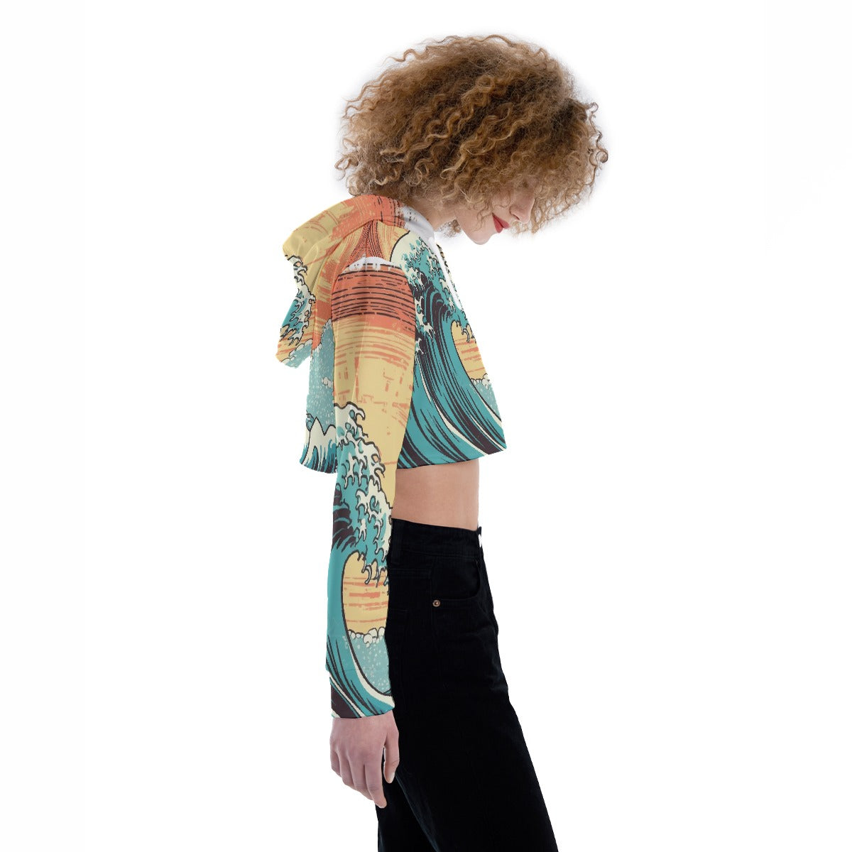 All-Over Print Women's Crop Top Hoodie
