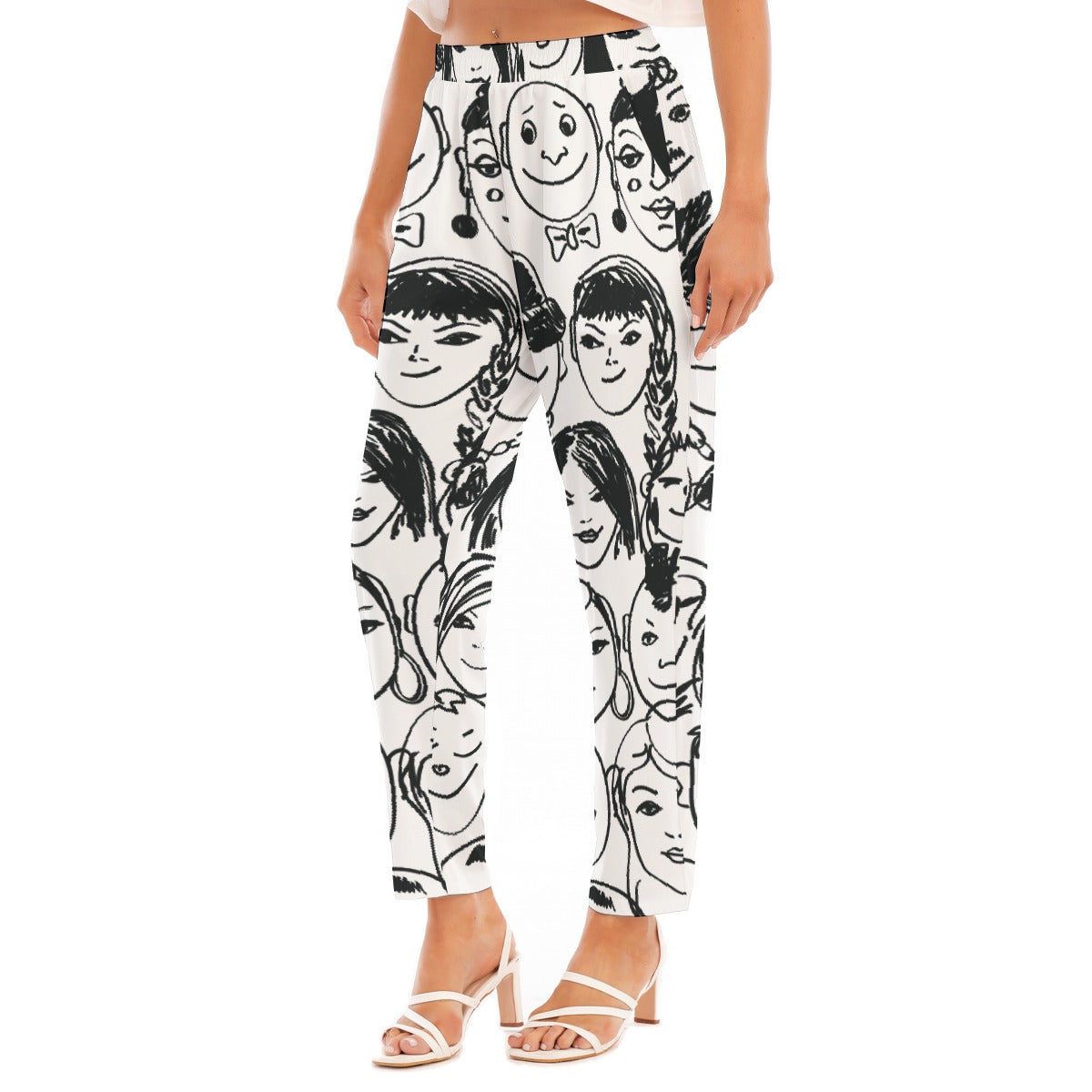 All-Over Print Women's Loose Straight-leg Pants