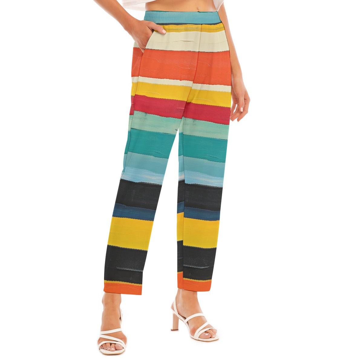 All-Over Print Women's Loose Straight-leg Pants