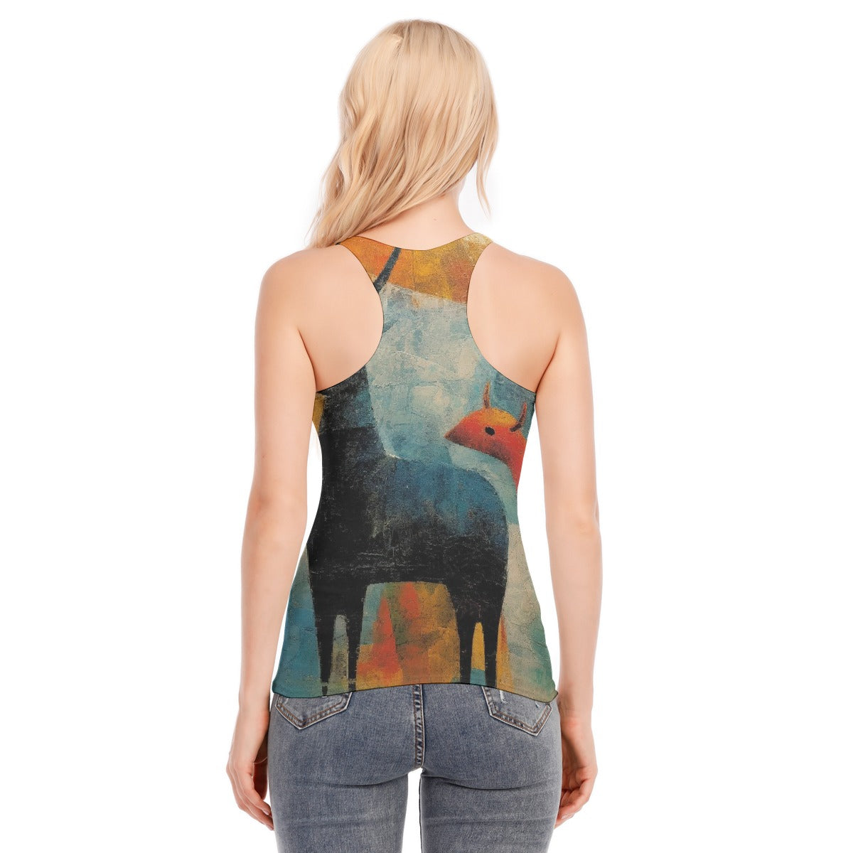 All-Over Print Women's Racer Vest | 190GSM Cotton
