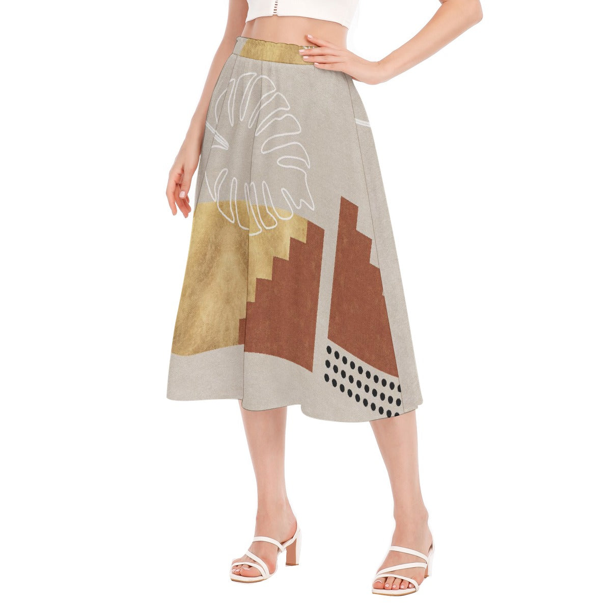 All-Over Print Women's Long Section Chiffon Skirt