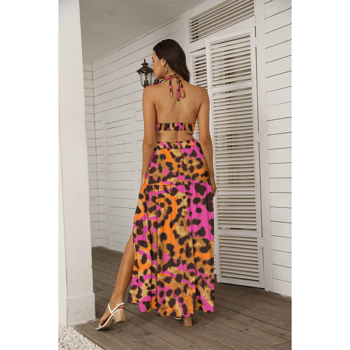 All-Over Print Women's Tie Back Wrap Dress