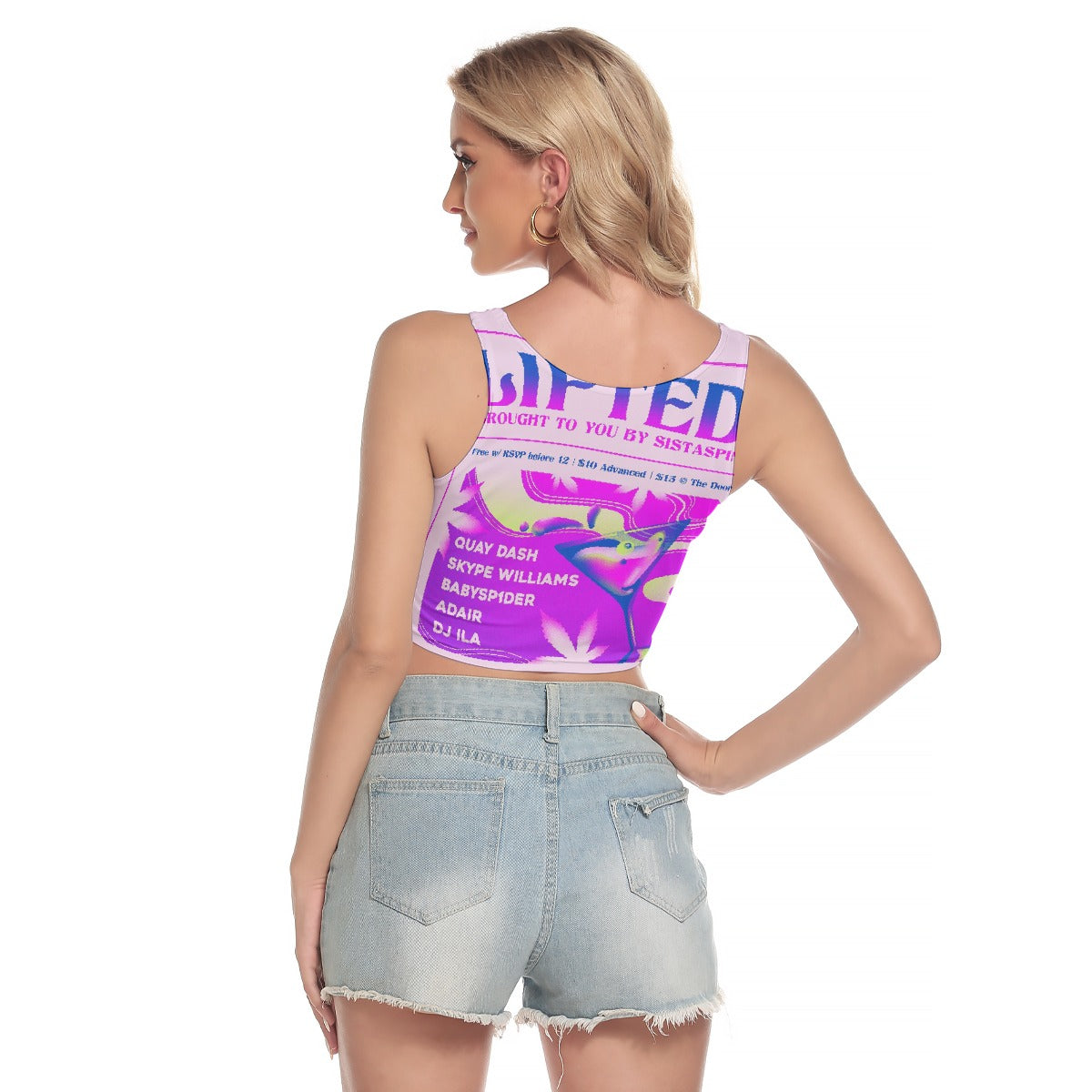 All-Over Print Women's Sport Crop Tank Top
