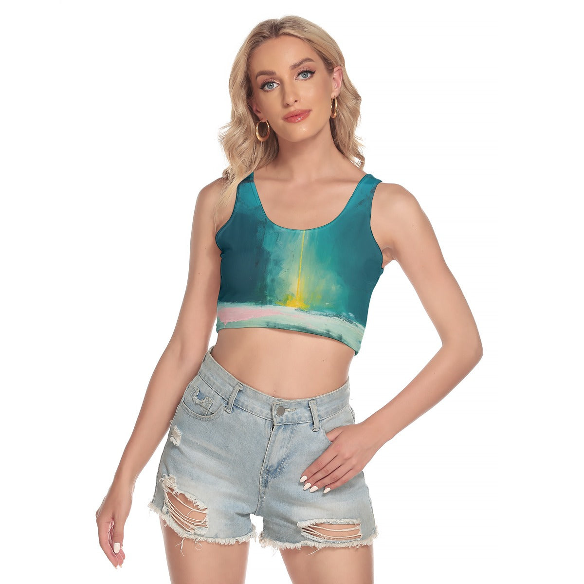 All-Over Print Women's Sport Crop Tank Top