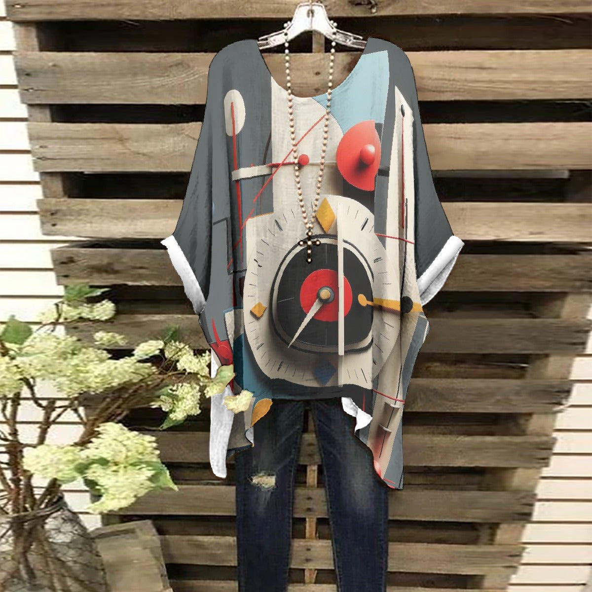 All-Over Print Women's Bat Sleeve Shirt