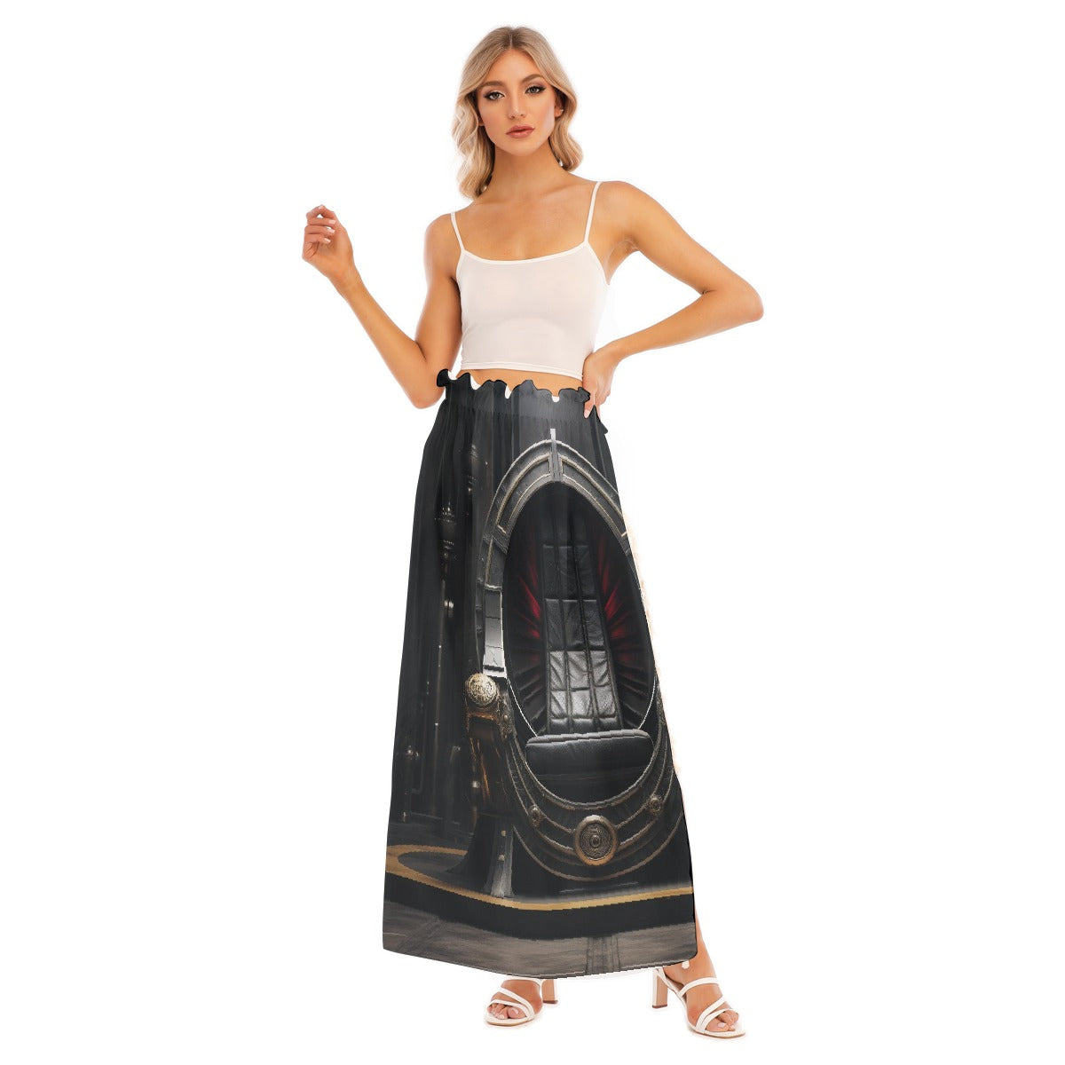 All-Over Print Women's Side Split Skirt