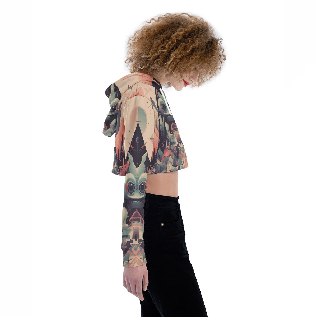 All-Over Print Women's Crop Top Hoodie