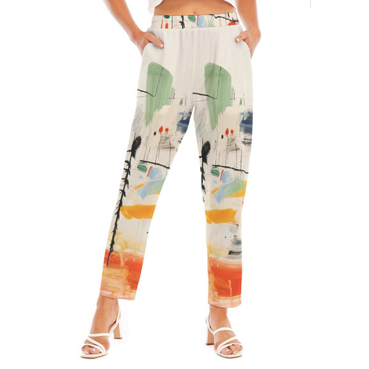 All-Over Print Women's Loose Straight-leg Pants