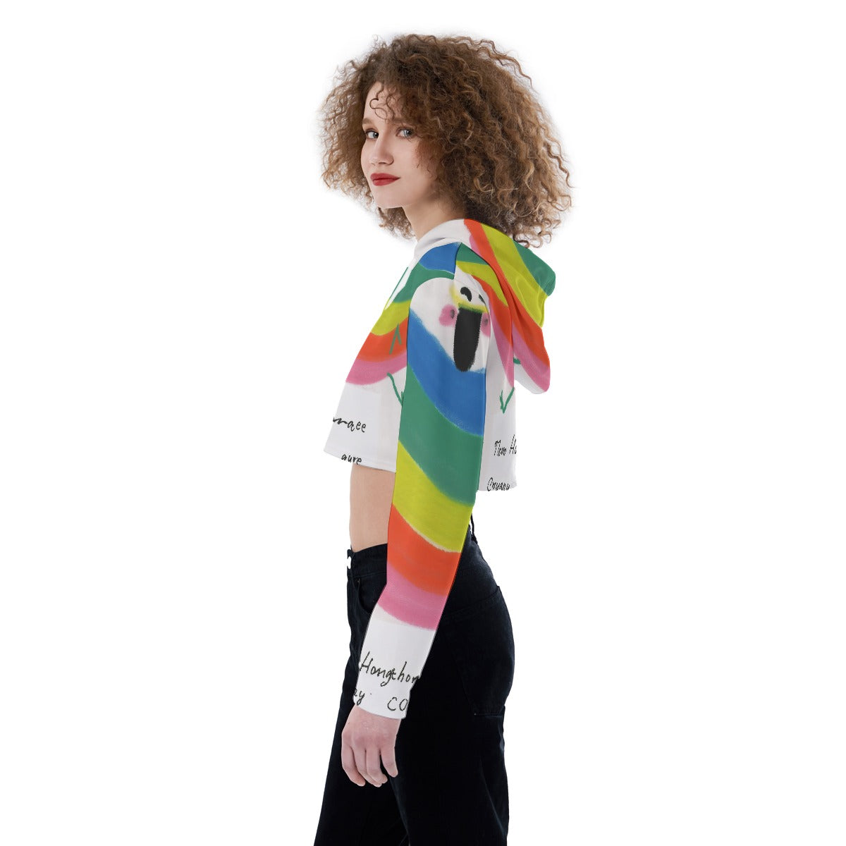 All-Over Print Women's Crop Top Hoodie