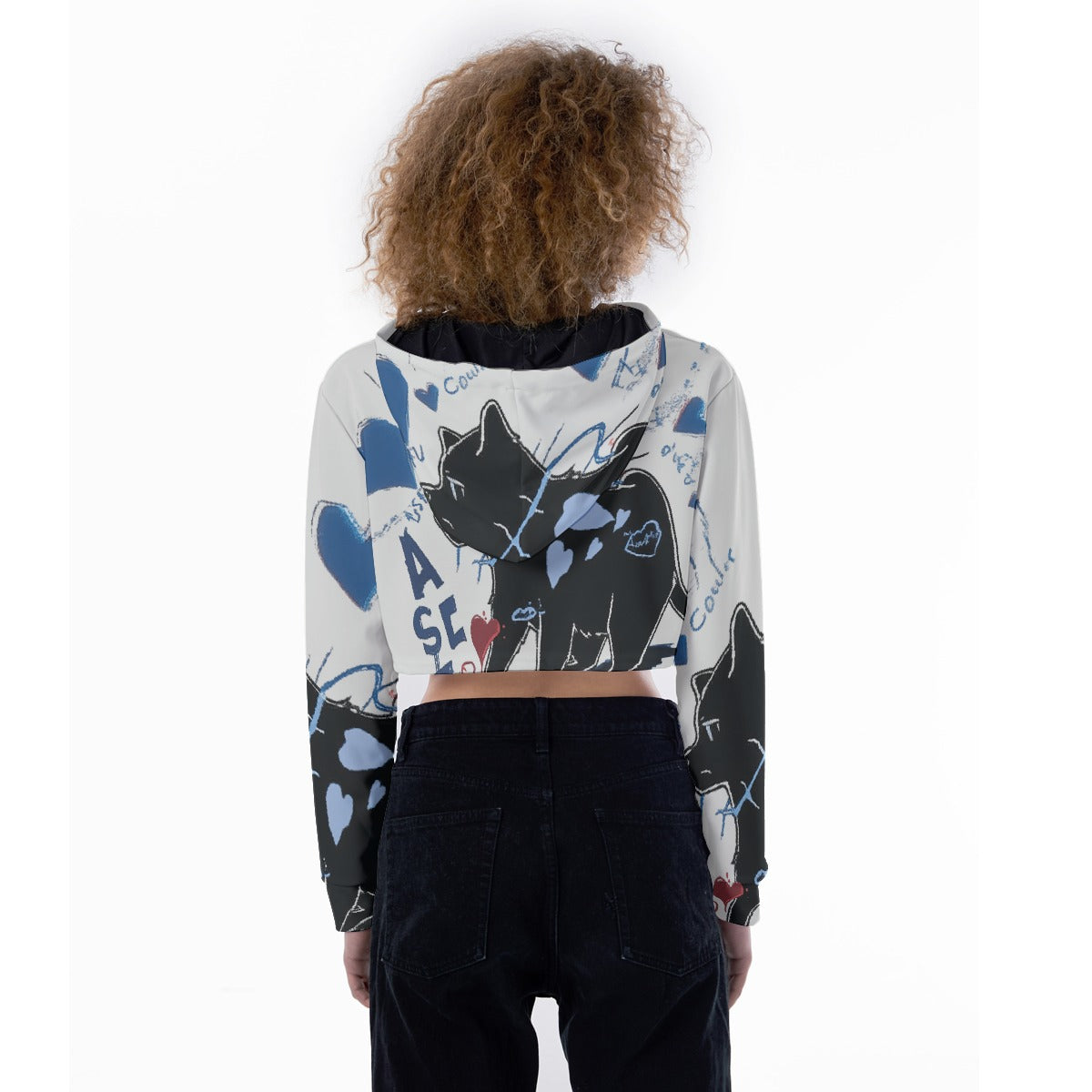 All-Over Print Women's Crop Top Hoodie