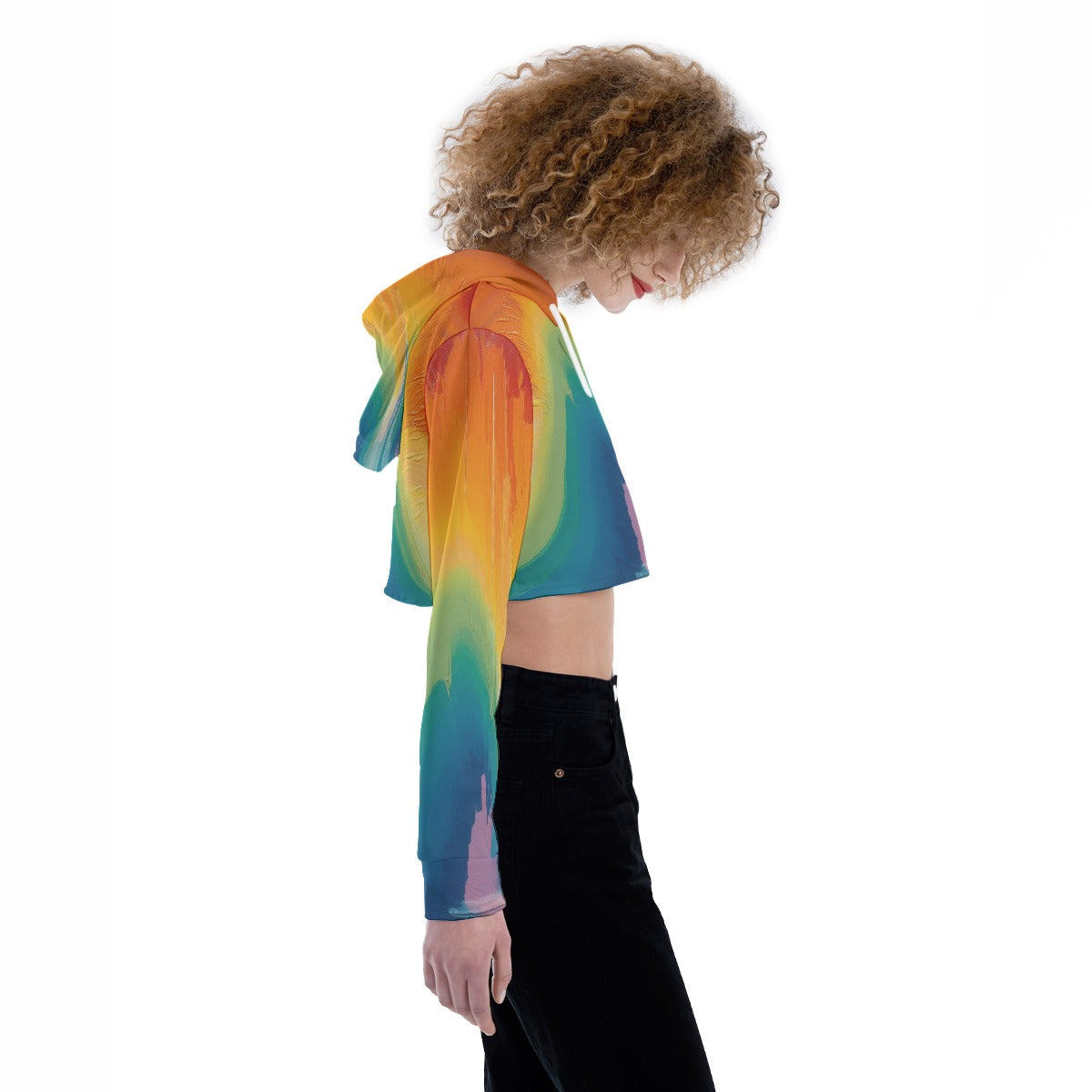 All-Over Print Women's Crop Top Hoodie