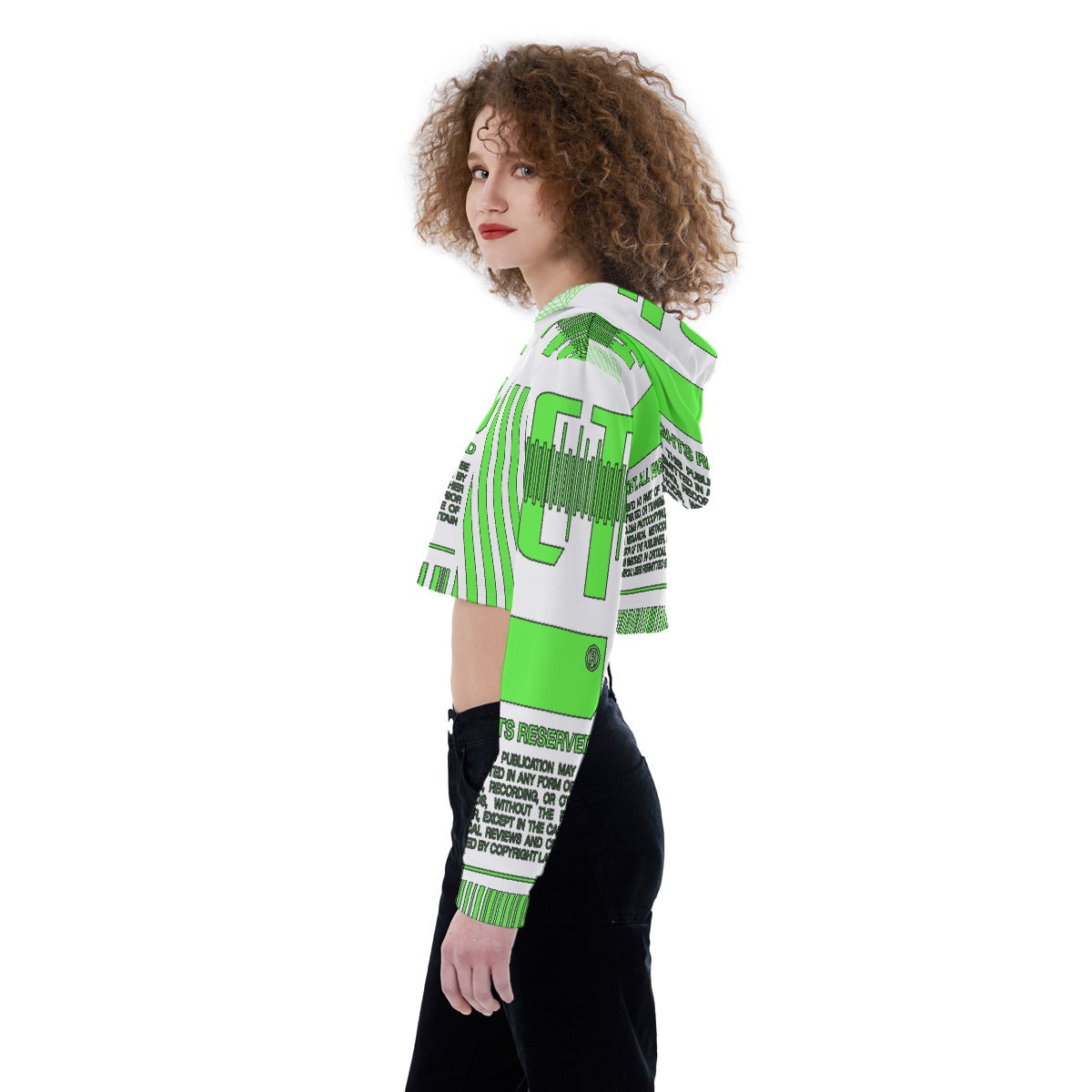 All-Over Print Women's Crop Top Hoodie