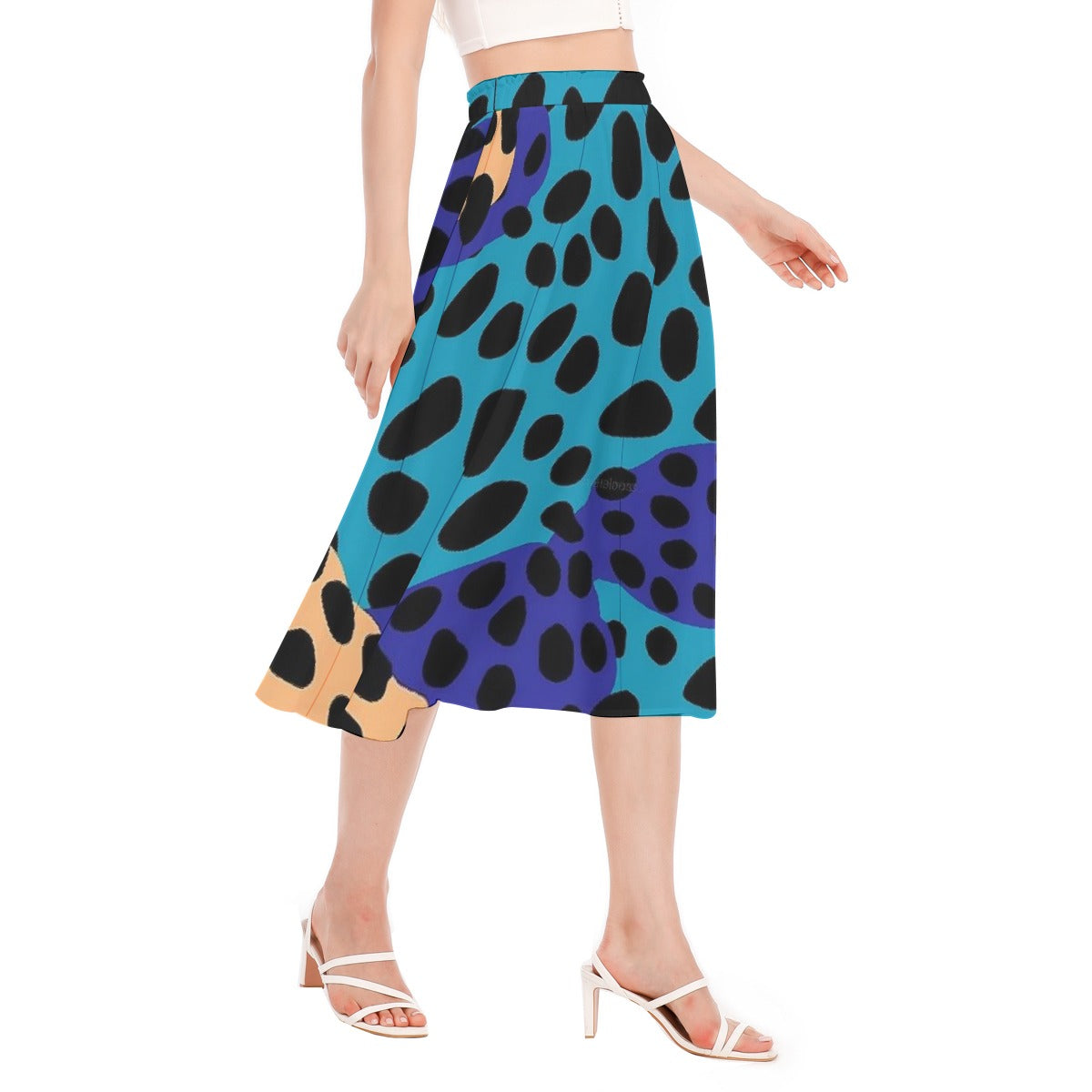 All-Over Print Women's Long Section Chiffon Skirt