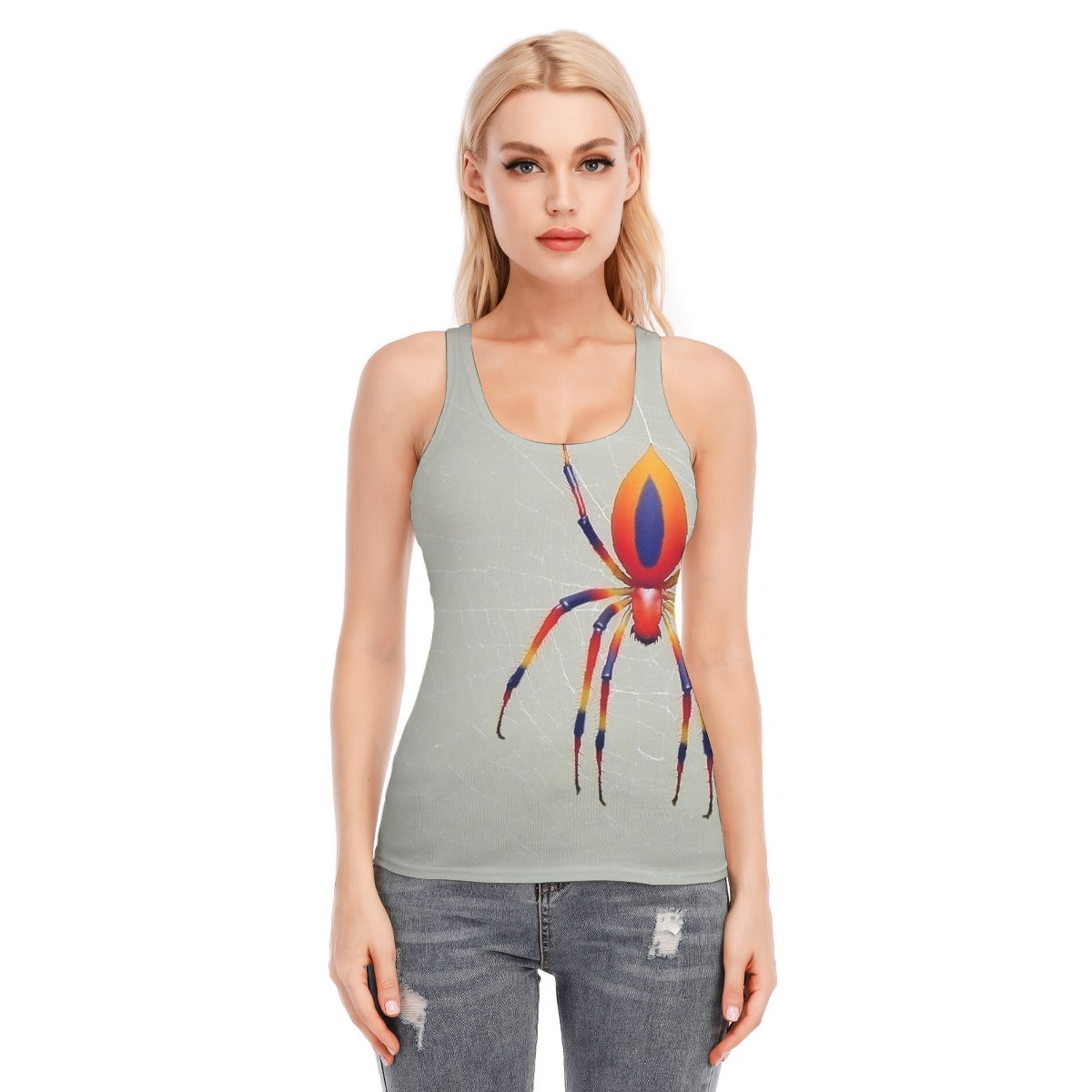 All-Over Print Women's Racer Vest | 190GSM Cotton