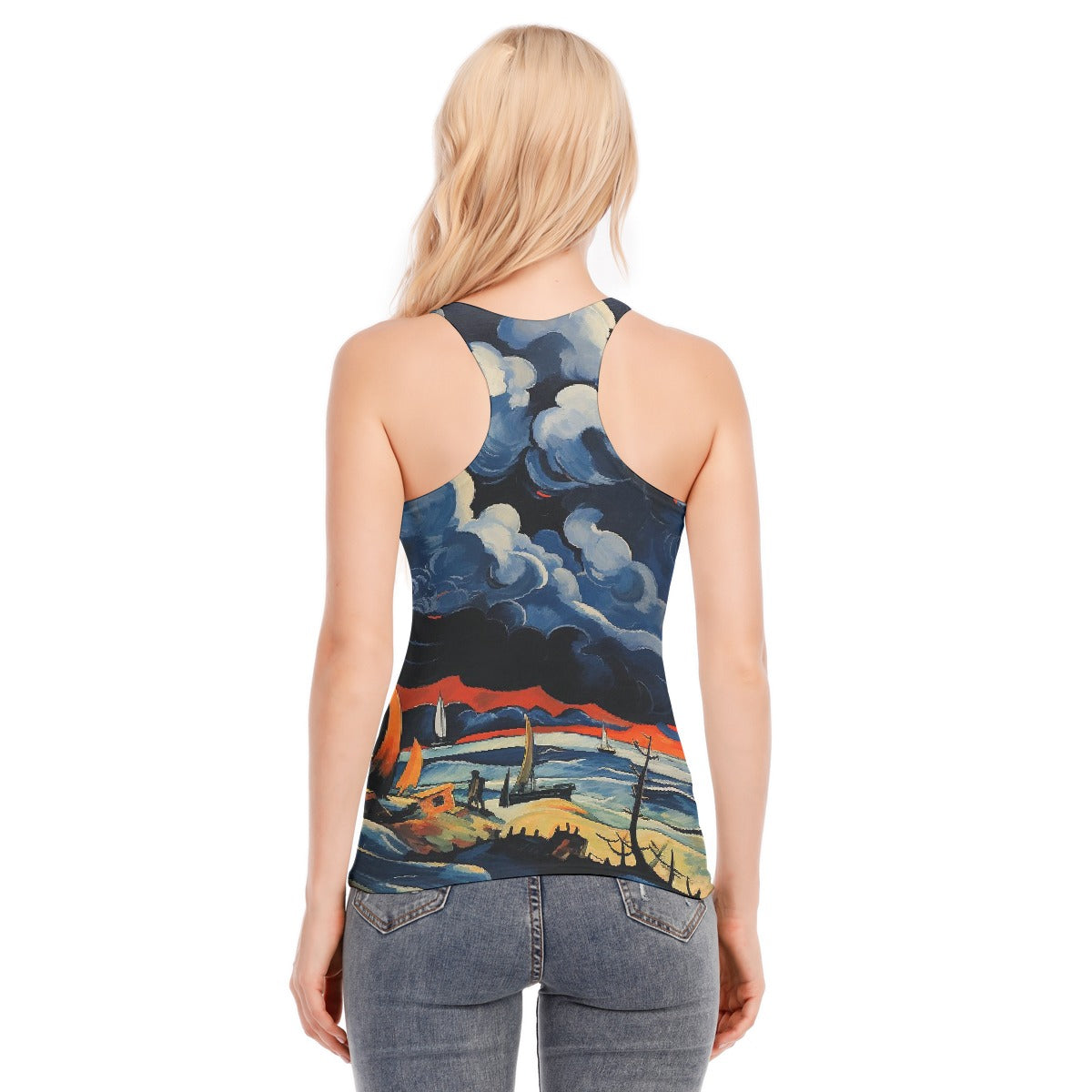 All-Over Print Women's Racer Vest | 190GSM Cotton