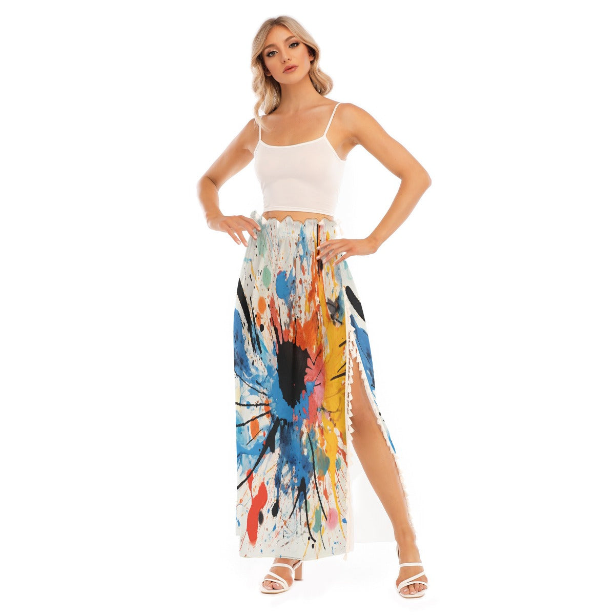 All-Over Print Women's Side Split Skirt