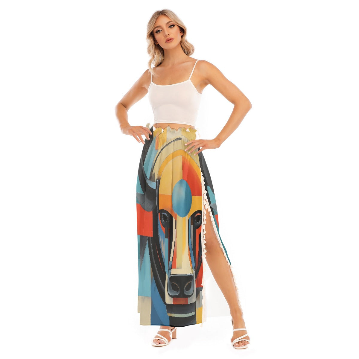 All-Over Print Women's Side Split Skirt