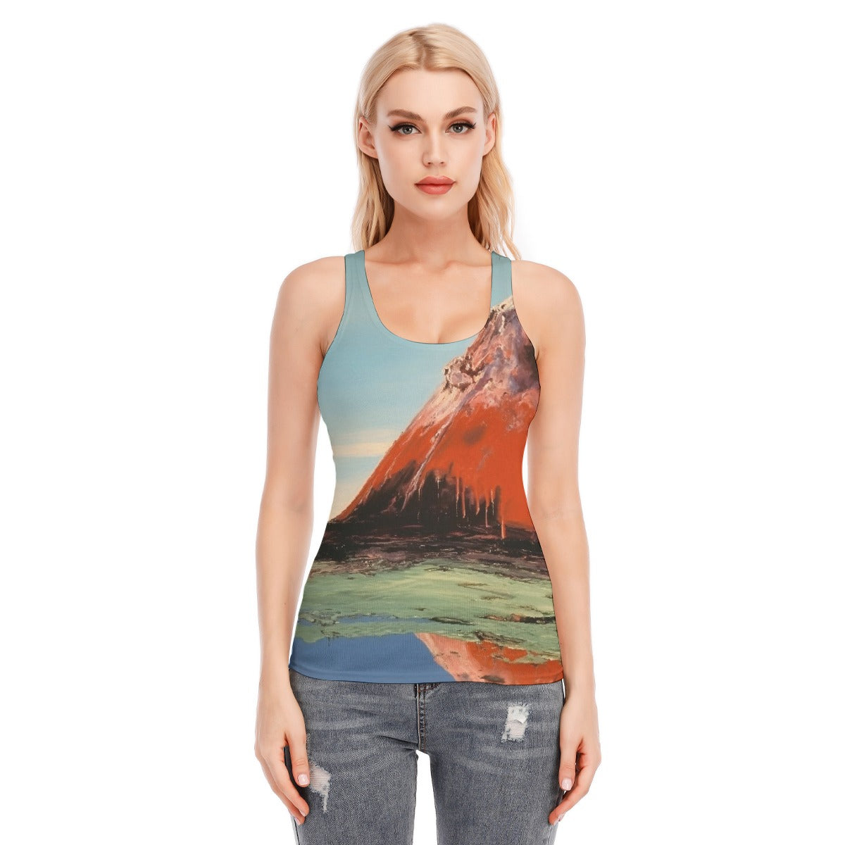 All-Over Print Women's Racer Vest | 190GSM Cotton