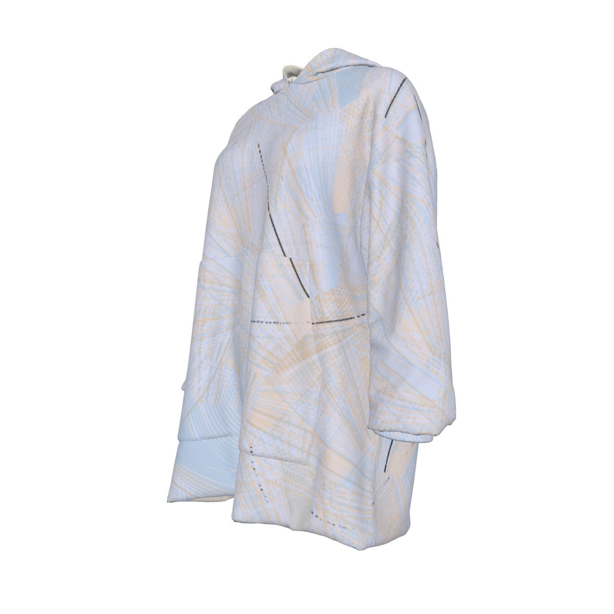 All-Over Print Women's Sherpa Fleece Hoodie Blanket