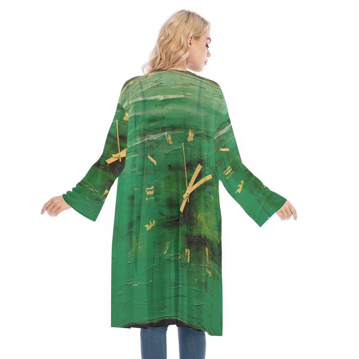 All- Over Print Women's Long Sleeve Mesh Cardigan