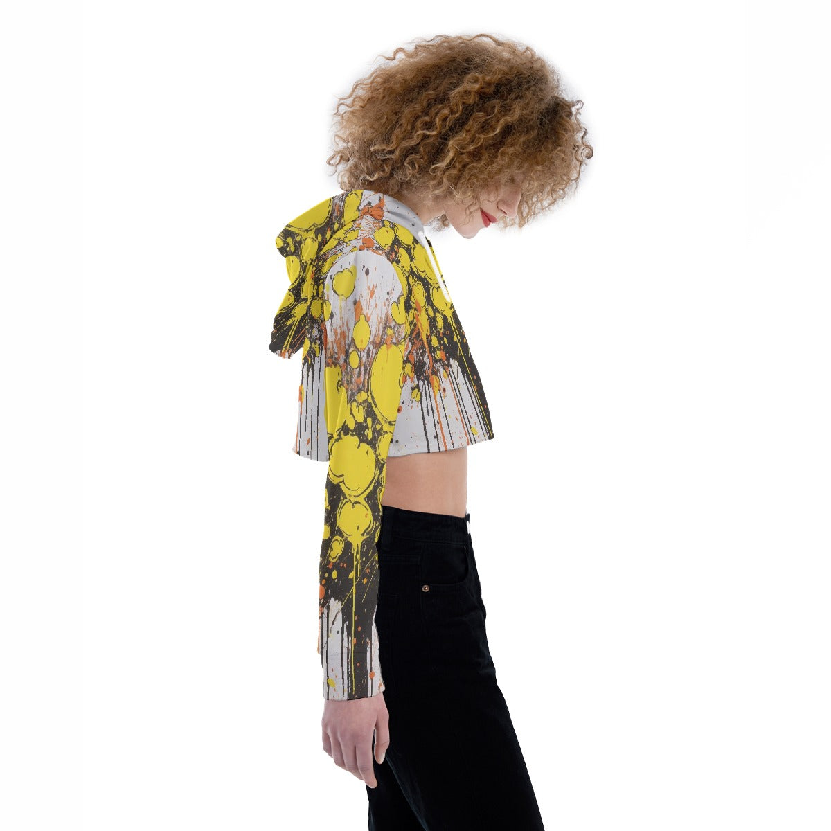 All-Over Print Women's Crop Top Hoodie