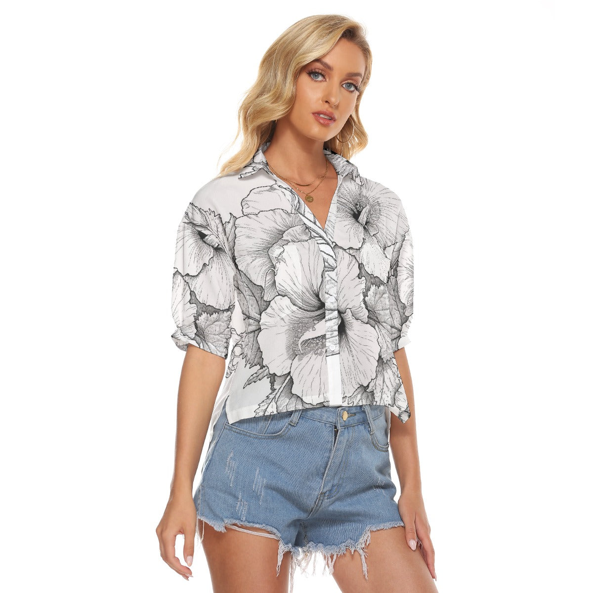 All-Over Print Women's V-neck Shirts