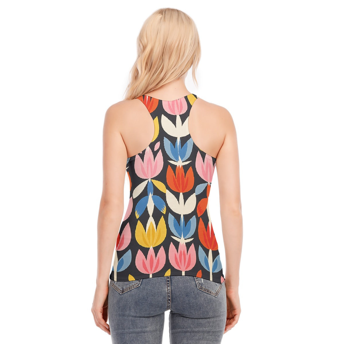 All-Over Print Women's Racer Vest | 190GSM Cotton