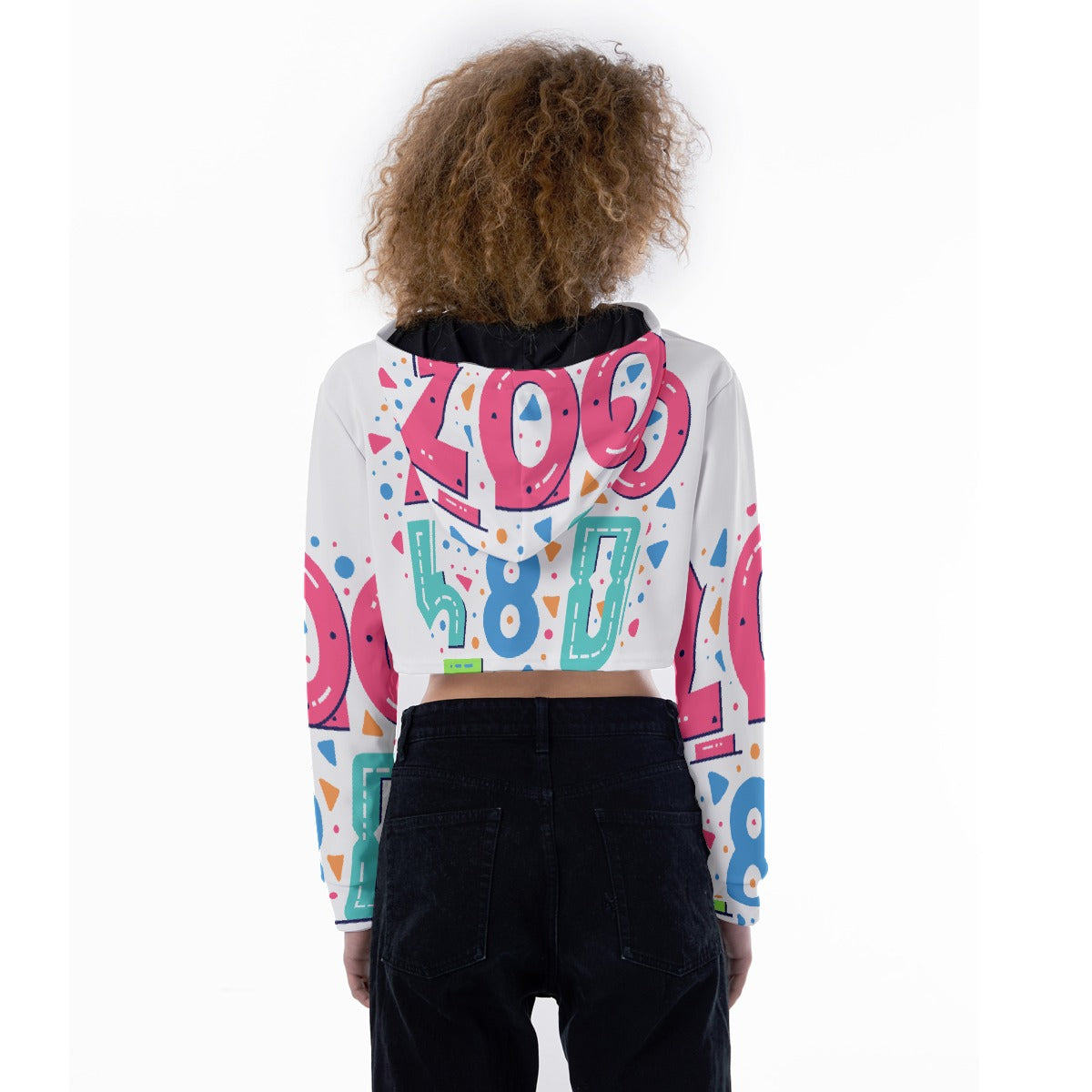 All-Over Print Women's Crop Top Hoodie