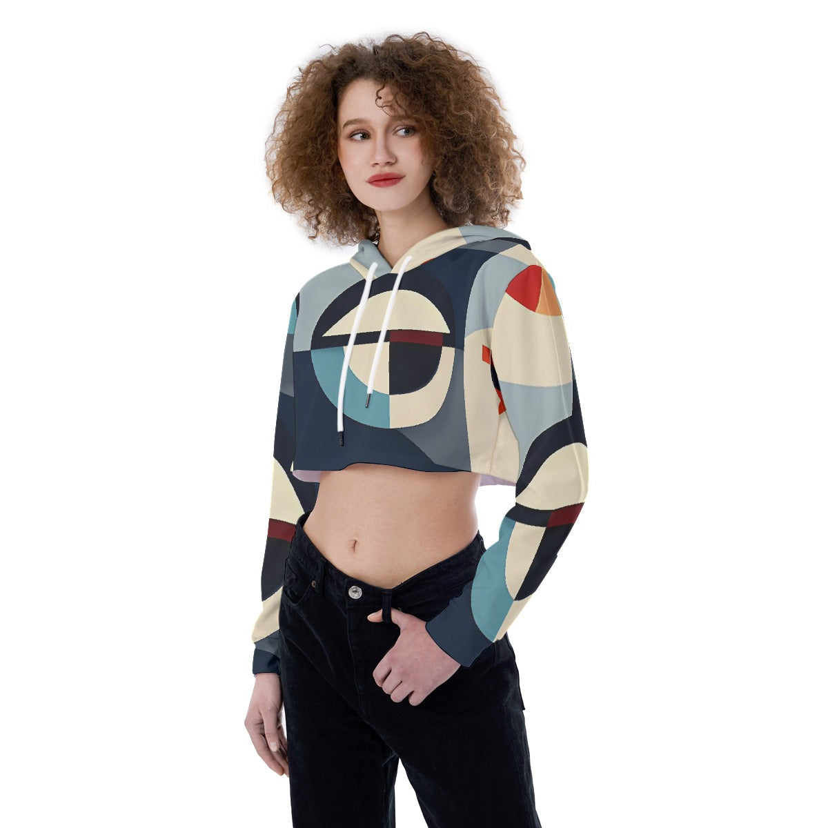 All-Over Print Women's Crop Top Hoodie