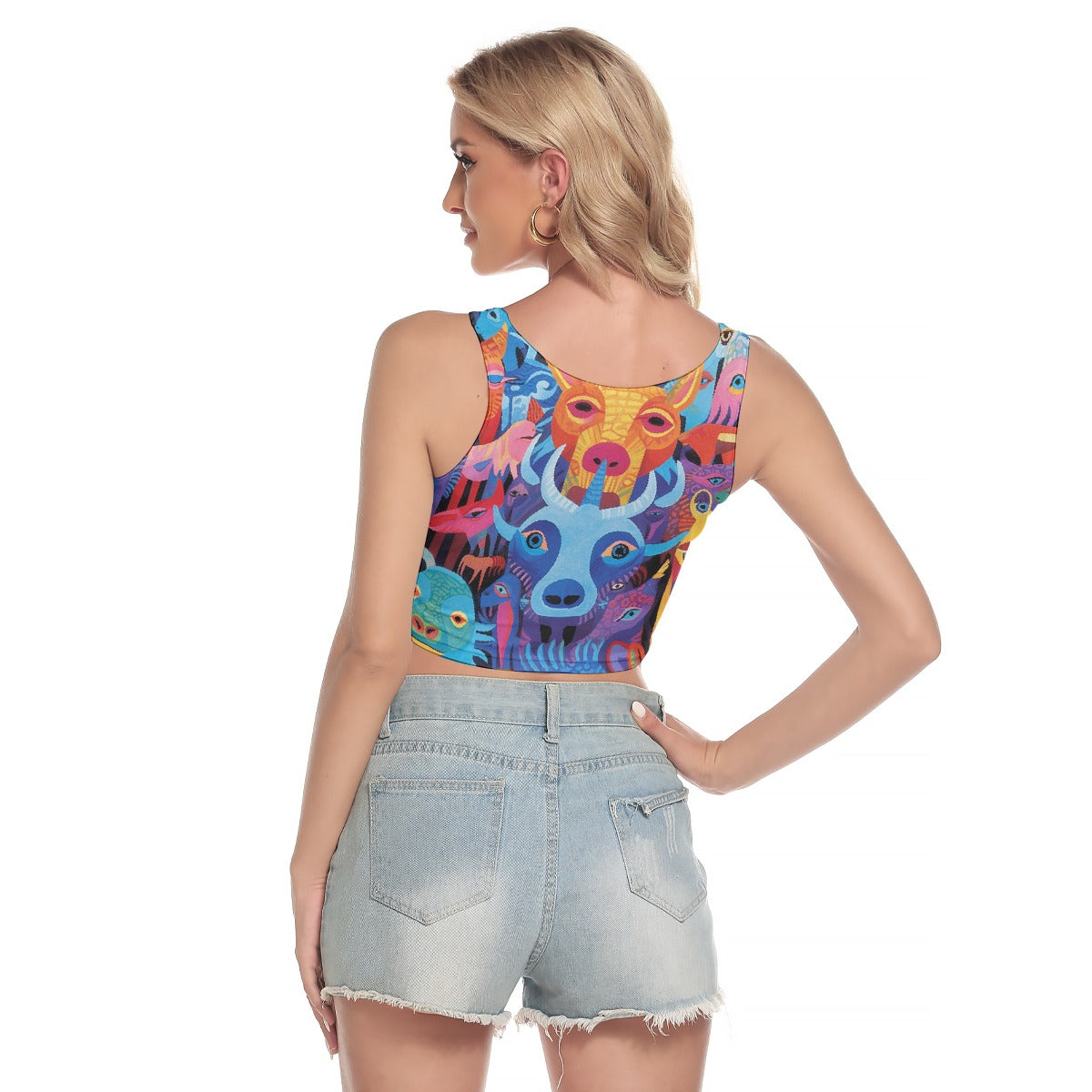 All-Over Print Women's Sport Crop Tank Top