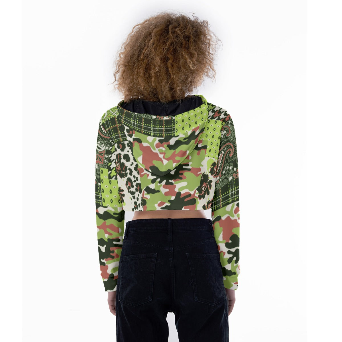 All-Over Print Women's Crop Top Hoodie