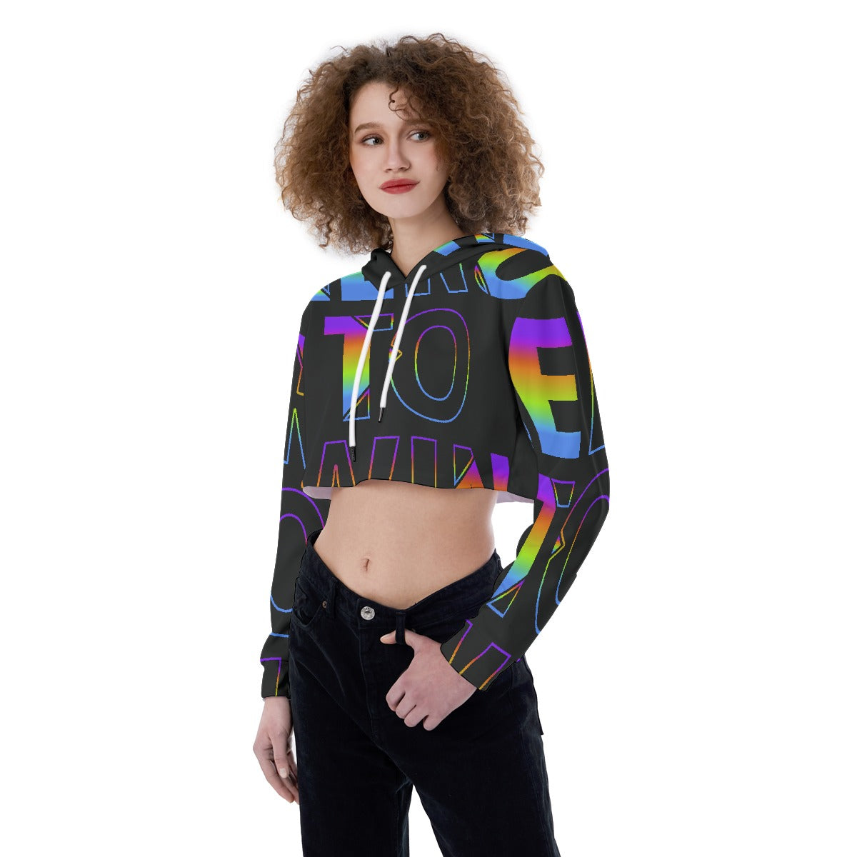 All-Over Print Women's Crop Top Hoodie