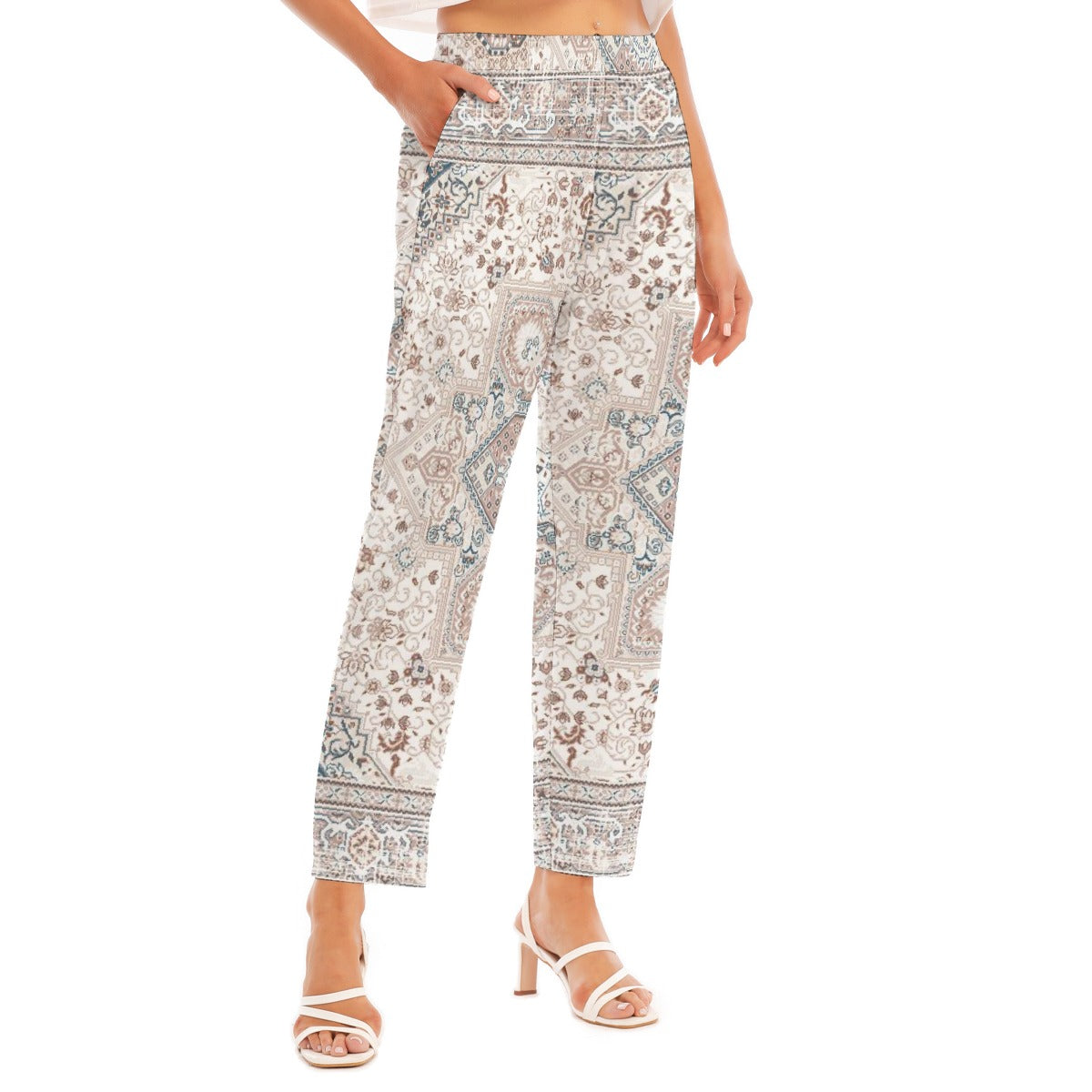 All-Over Print Women's Loose Straight-leg Pants