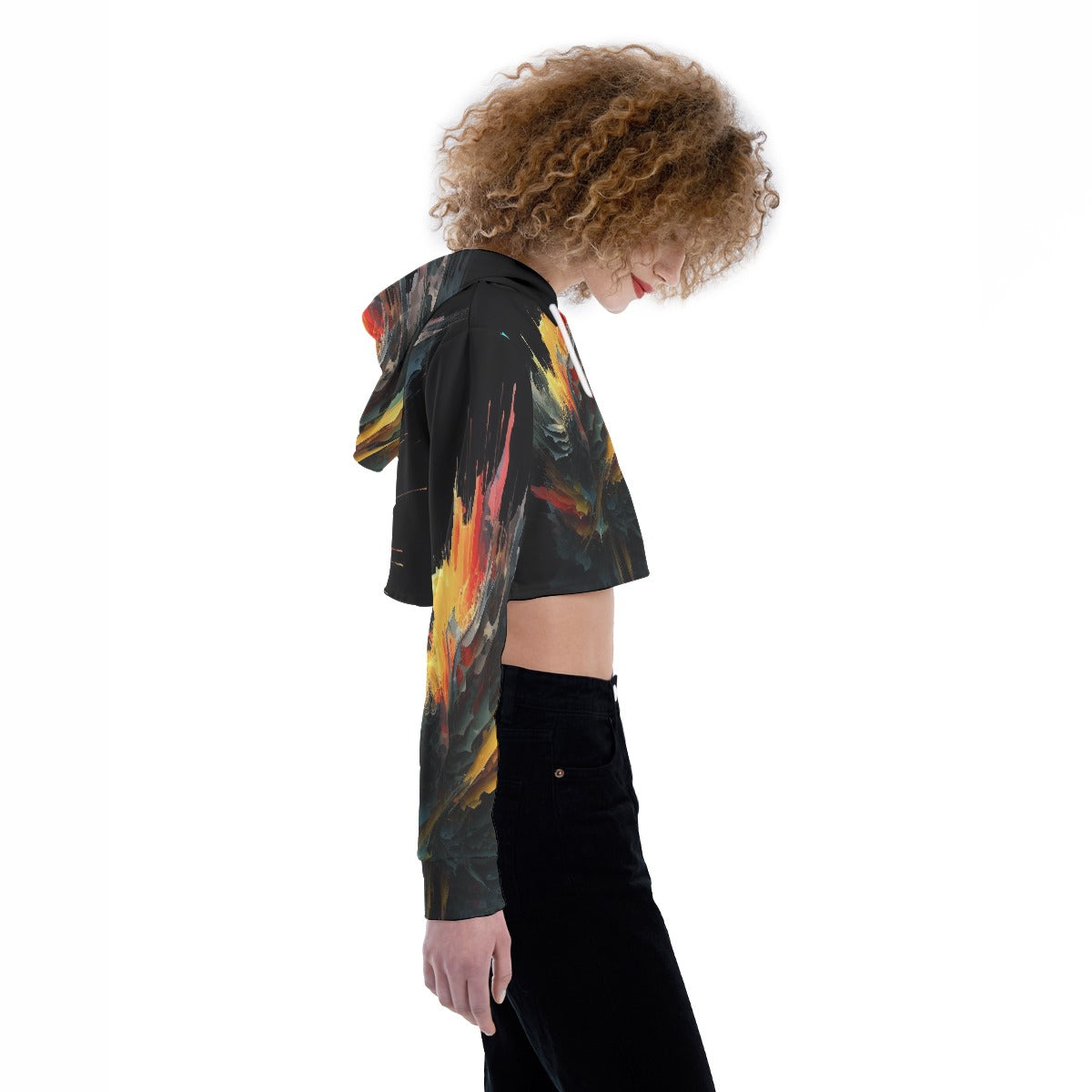 All-Over Print Women's Crop Top Hoodie