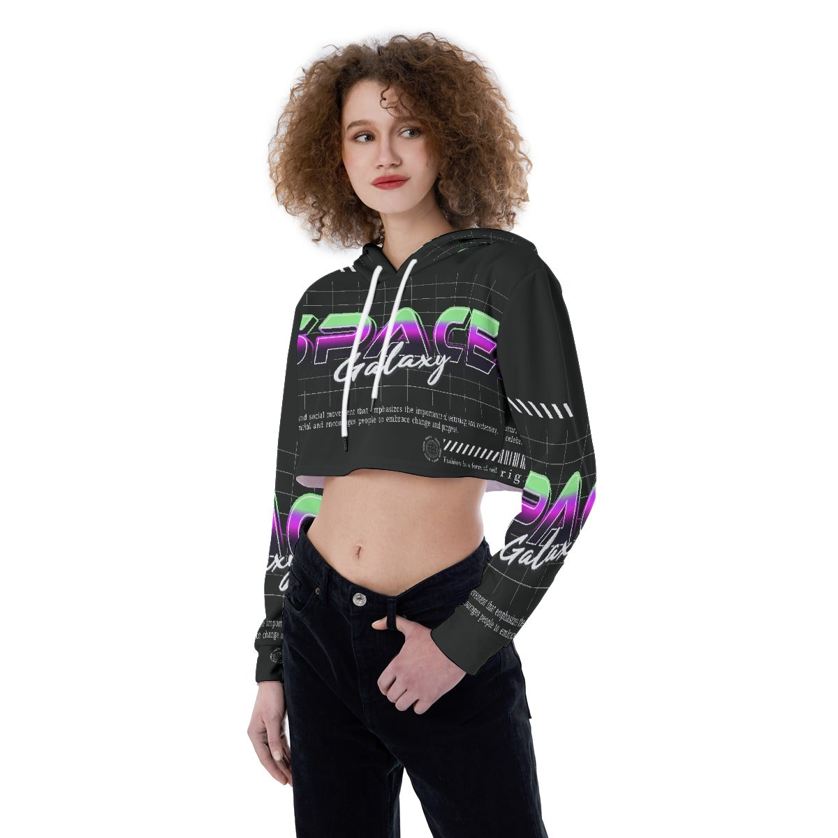 All-Over Print Women's Crop Top Hoodie