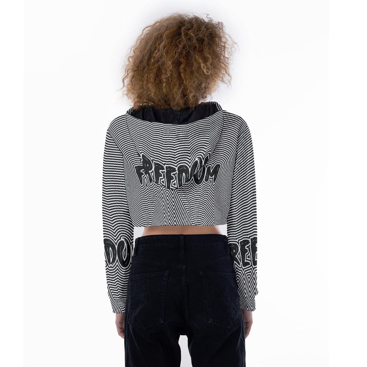 All-Over Print Women's Crop Top Hoodie