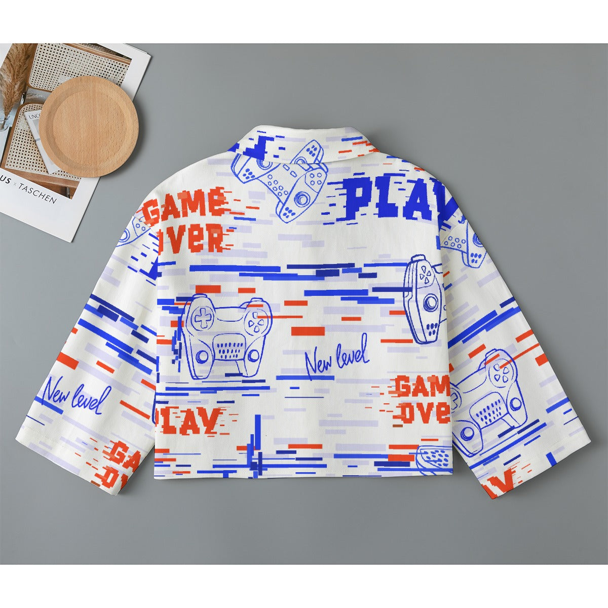 All-Over Print Women's Cropped Jacket | 245GSM Cotton