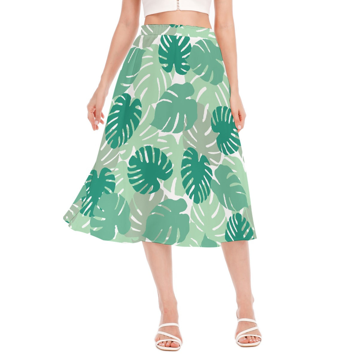 All-Over Print Women's Long Section Chiffon Skirt